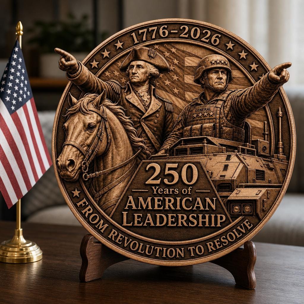 American Warrior 3D Illusion Laser Engraving, USA 250th Anniversary CNC File