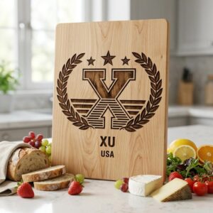 Art Deco Monogram Alphabet, Laser Engraving Designs for Family Chopping Boards