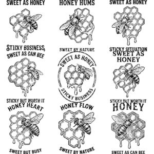 Bee Engraving File, Rustic Vintage Dripping Honey Charcuterie Board Design