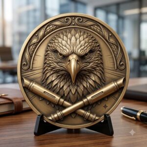Biker Coin Laser Engraving Depth Map, Motorcycle Eagle Relief PNG Bundle