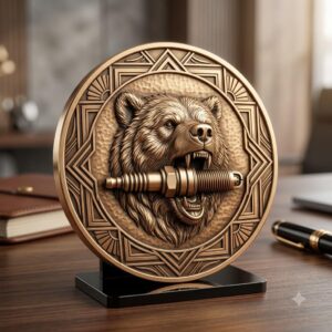 Biker Motorcycle Engraving Depth Map, Eagle Americana Medallion Relief Design