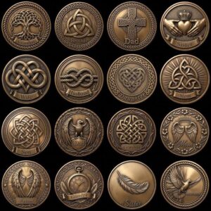 Celtic Animal Coin Engraving Depth Map, 50 Laser Files for Bronze Relief
