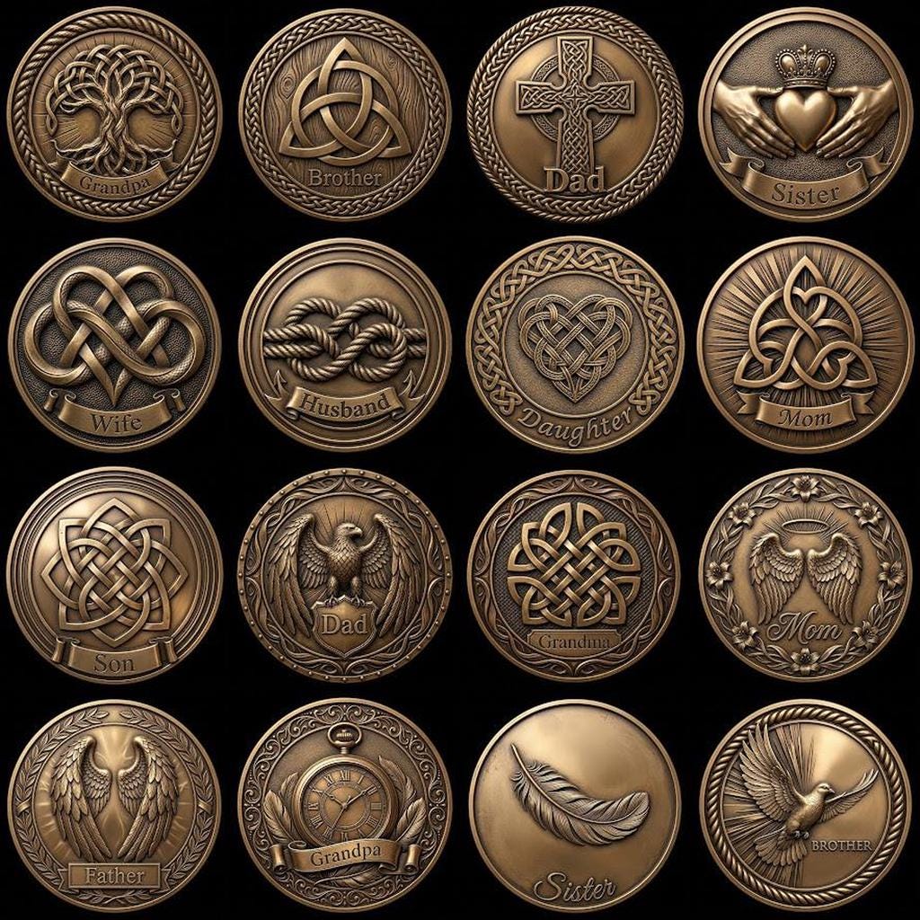 Celtic Animal Coin Engraving Depth Map, 50 Laser Files for Bronze Relief