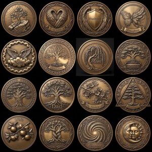 Celtic Animal Coin Engraving Depth Map, 50 Laser Files for Bronze Relief