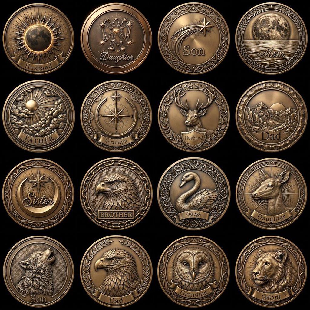Celtic Animal Coin Engraving Depth Map, 50 Laser Files for Bronze Relief