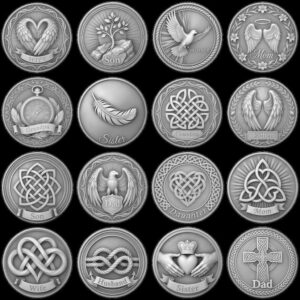 Celtic Animal Coin Engraving Depth Map, 50 Laser Files for Bronze Relief