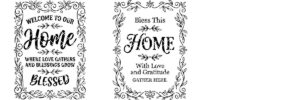 Charcuterie Board Engraving Designs, Rustic Home Quotes, Botanical Blessings