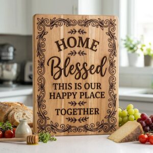 Charcuterie Board Engraving Designs, Rustic Home Quotes, Botanical Blessings