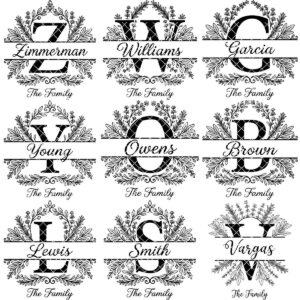 Custom Family Monogram Crests, Laser Engraving Alphabet for Chopping Boards