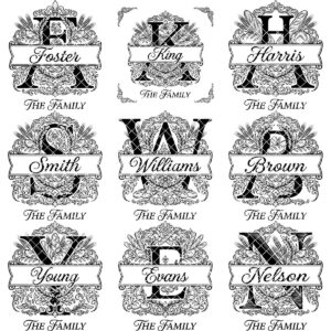 Custom Family Monogram Engraving, Personalized Alphabet For Kitchen Boards
