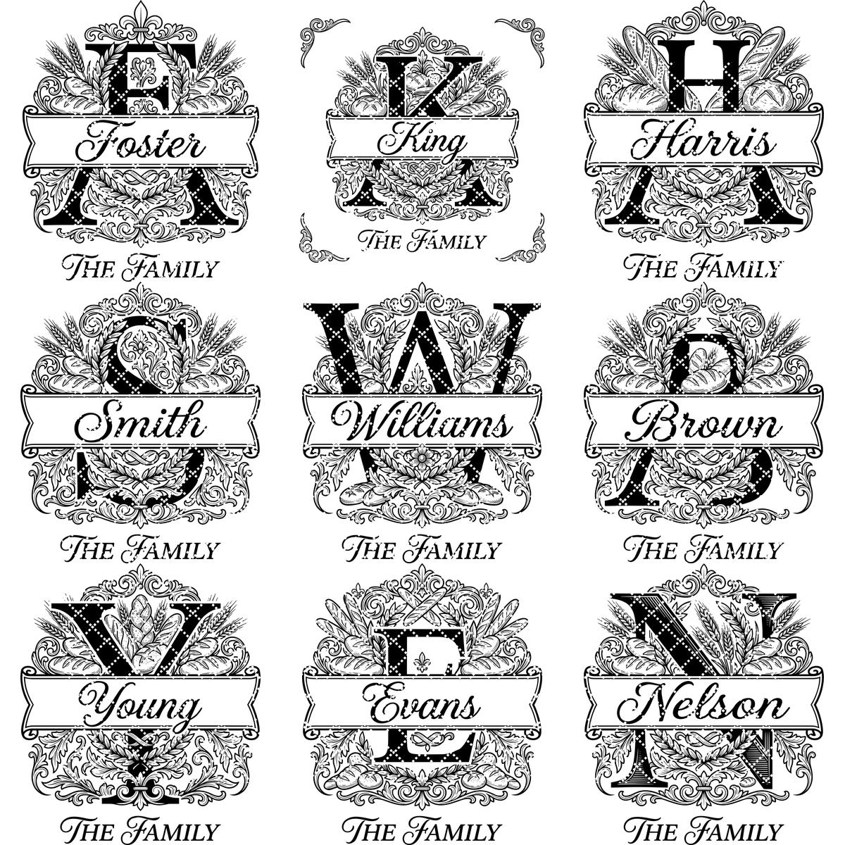 Custom Family Monogram Engraving, Personalized Alphabet For Kitchen Boards