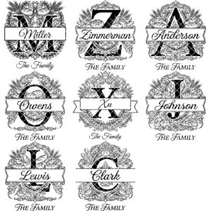 Custom Family Monogram Engraving, Personalized Alphabet For Kitchen Boards