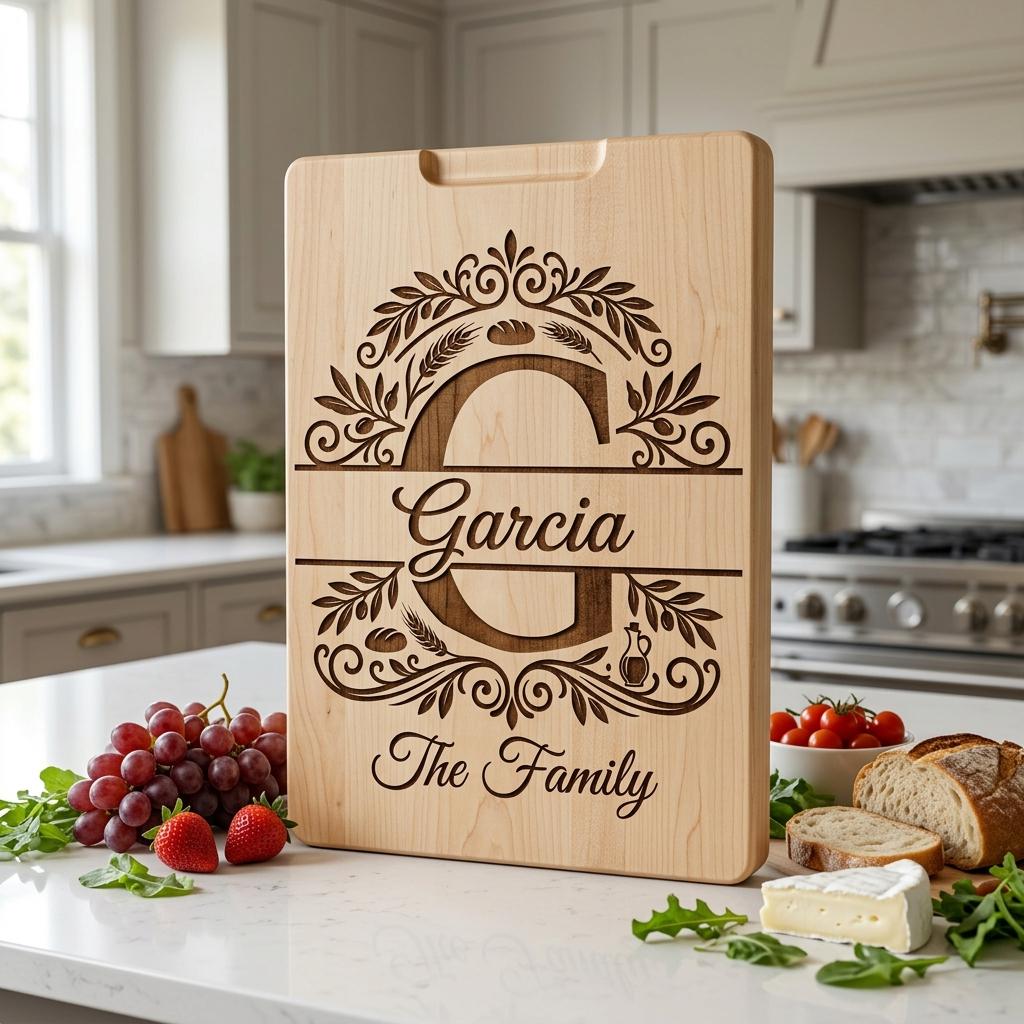 Custom Family Name Monogram Bundle, Laser Engraving Alphabet for Wood Decor