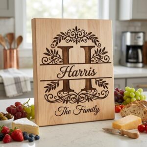 Custom Family Name Monogram Bundle, Laser Engraving Alphabet for Wood Decor