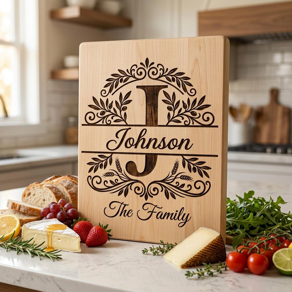Custom Family Name Monogram Bundle, Laser Engraving Alphabet for Wood Decor