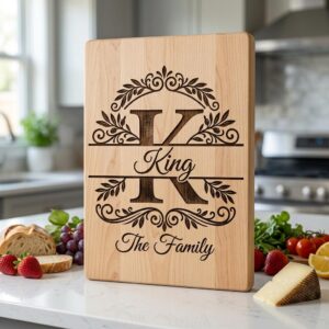 Custom Family Name Monogram Bundle, Laser Engraving Alphabet for Wood Decor