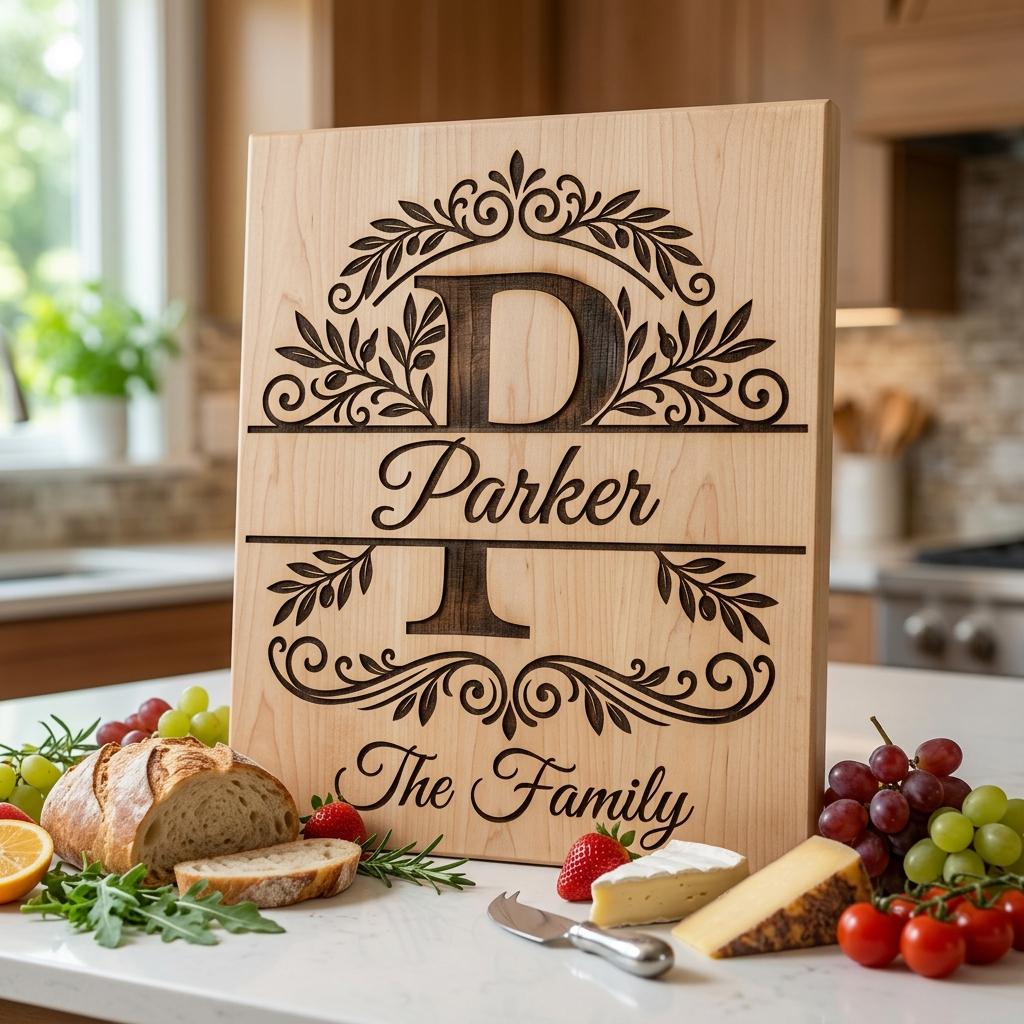 Custom Family Name Monogram Bundle, Laser Engraving Alphabet for Wood Decor