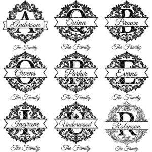Custom Family Name Monogram, Chopping Board Laser Engraving Design