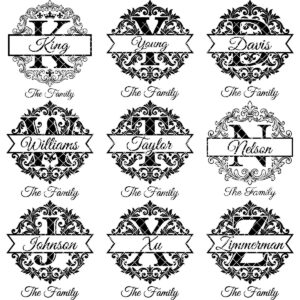 Custom Family Name Monogram, Chopping Board Laser Engraving Design