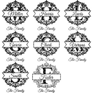 Custom Family Name Monogram, Chopping Board Laser Engraving Design