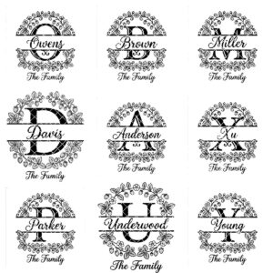 Custom Family Surname Alphabet, Strawberry Vine Monogram Engraving File