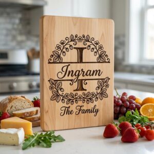 Custom Family Surname Alphabet, Strawberry Vine Monogram Engraving File