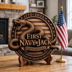 Dont Tread On Me Laser Engraving, 3D Illusion Patriotic Wood Sign Design