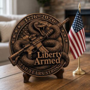 Dont Tread On Me Laser Engraving, 3D Illusion Patriotic Wood Sign Design