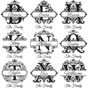 Elegant Monogram A-Z Bundle, Custom Family Name Engraving for Wooden Boards
