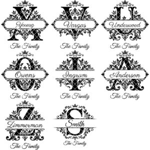 Elegant Monogram A-Z Bundle, Custom Family Name Engraving for Wooden Boards