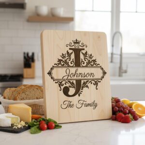 Elegant Monogram A-Z Bundle, Custom Family Name Engraving for Wooden Boards