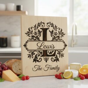 Elegant Monogram A-Z Bundle, Custom Family Name Engraving for Wooden Boards