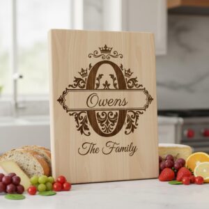 Elegant Monogram A-Z Bundle, Custom Family Name Engraving for Wooden Boards