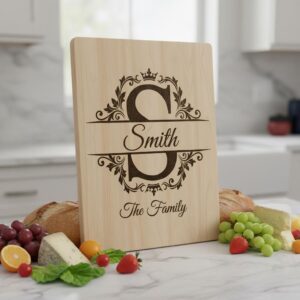 Elegant Monogram A-Z Bundle, Custom Family Name Engraving for Wooden Boards