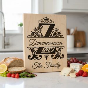 Elegant Monogram A-Z Bundle, Custom Family Name Engraving for Wooden Boards