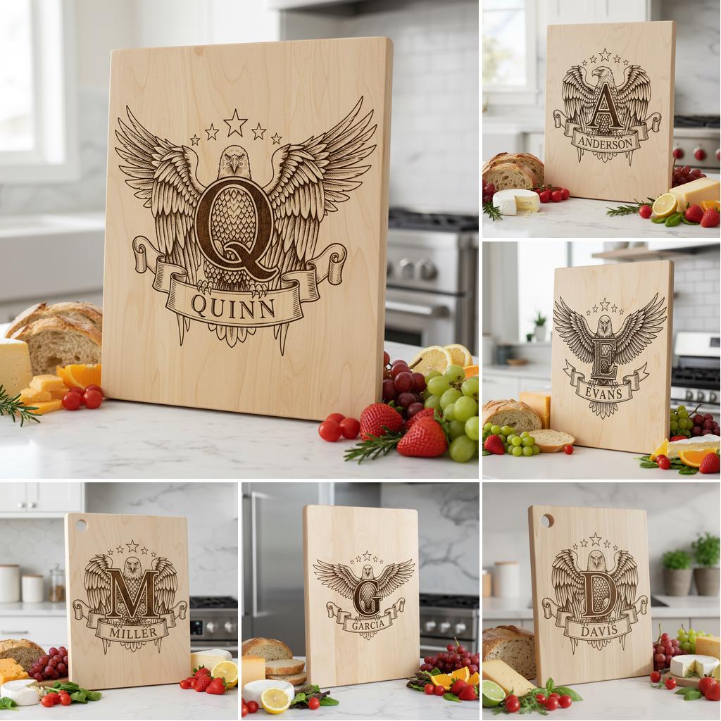 Family Crest Monograms, Alphabet Logos for Engraving, Custom Surname Designs