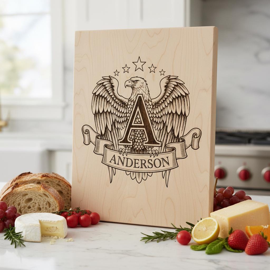 Family Crest Monograms, Alphabet Logos for Engraving, Custom Surname Designs
