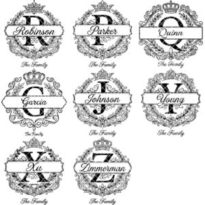 Family Name Monogram, Alphabet Bundle for Custom Laser Engraved Boards