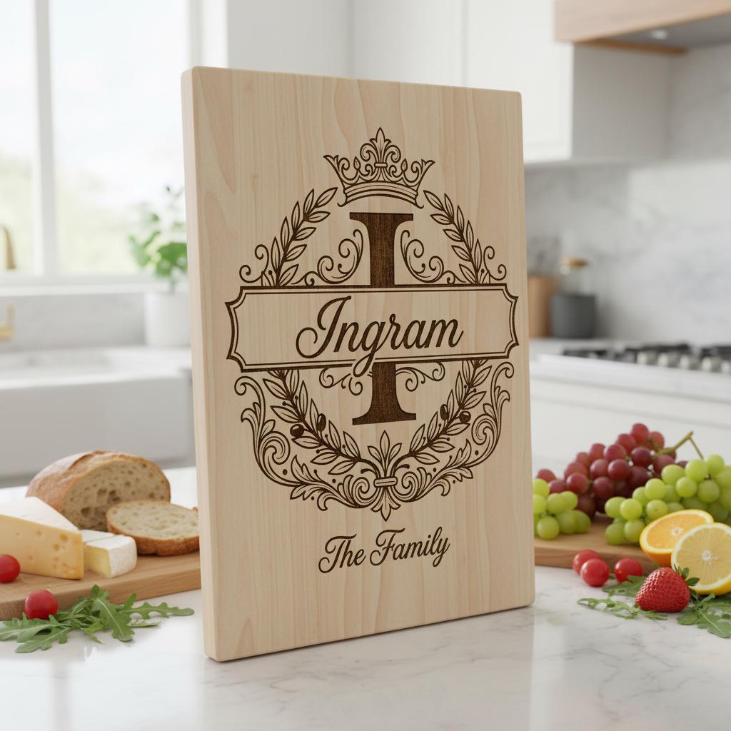 Family Name Monogram, Alphabet Bundle for Custom Laser Engraved Boards