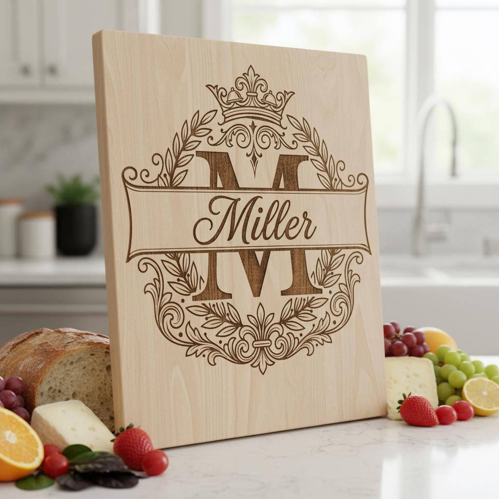 Family Name Monogram, Alphabet Bundle for Custom Laser Engraved Boards