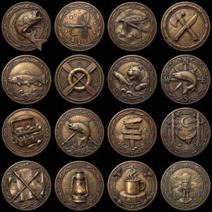 Fish Portrait Depth Map for Laser Coin Engraving, 3D Bronze Relief Art