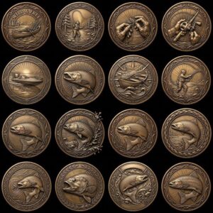 Fish Portrait Depth Map for Laser Coin Engraving, 3D Bronze Relief Art
