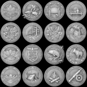 Fish Portrait Depth Map for Laser Coin Engraving, 3D Bronze Relief Art