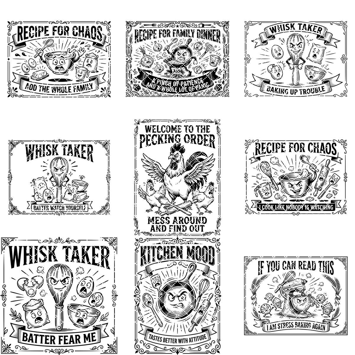 Funny kitchen board engraving designs, sarcastic farmhouse Glowforge files