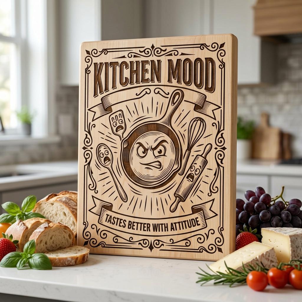 Funny kitchen board engraving designs, sarcastic farmhouse Glowforge files