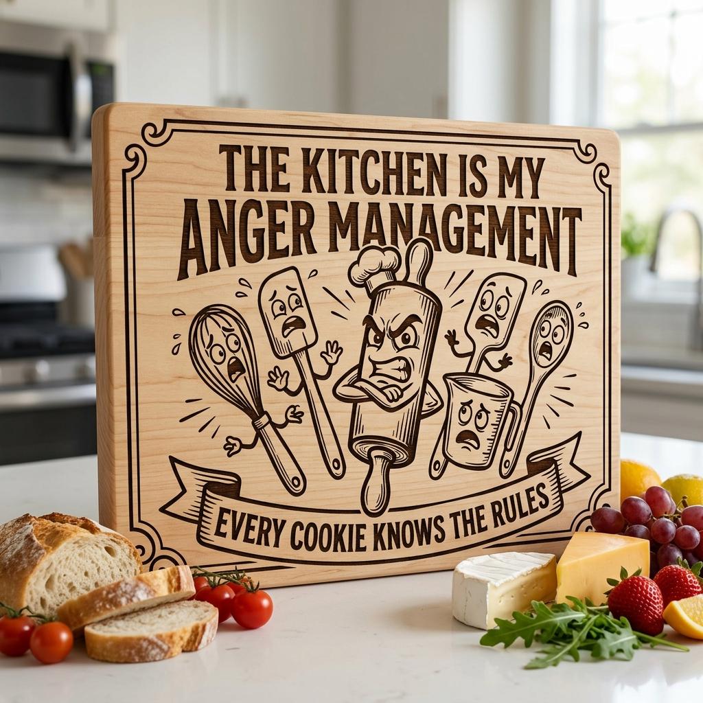 Funny kitchen board engraving designs, sarcastic farmhouse Glowforge files