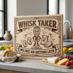 Funny kitchen board engraving designs, sarcastic farmhouse Glowforge files
