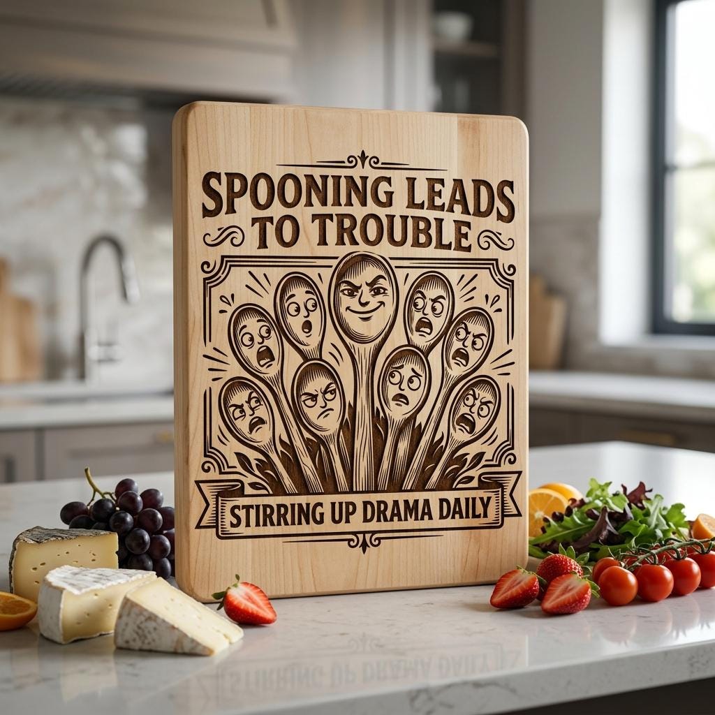 Funny kitchen board engraving designs, sarcastic farmhouse Glowforge files