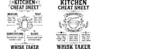 Funny Kitchen Board Engraving, Rustic Charcuterie and Cheat Sheet Designs