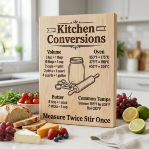 Funny Kitchen Board Engraving, Rustic Charcuterie and Cheat Sheet Designs